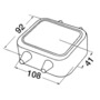 8 pole terminal board, 14A, 100% watertight